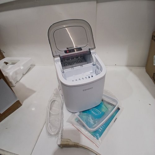 EUHOMY AUTO-CLEAN COUNTERTOP ICE CUBE MAKER - MAKES 26LBS/DAY - WHITE (MODEL:IM-06B) image 3
