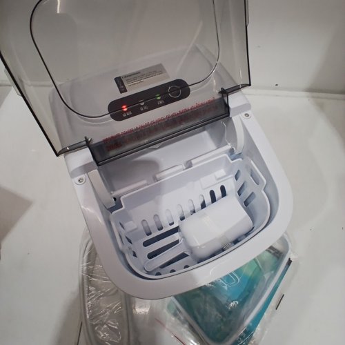 EUHOMY AUTO-CLEAN COUNTERTOP ICE CUBE MAKER - MAKES 26LBS/DAY - WHITE (MODEL:IM-06B) image 4
