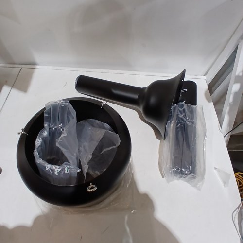 BLOSAIL STEEL CIGARETTE BUTT RECEPTACLE DISPOSAL - 5 GALLON - BLACK image 2