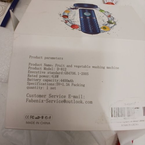 FABENIX FRUIT AND VEGETABLE WASHING MACHINE - WHITE (MODEL: D-812) image 3