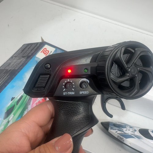 BEZGAR RC BOAT WITH REMOTE CONTROL - 700MAH BATTERY - 12" - BLUE - (MODEL TX126) image 2