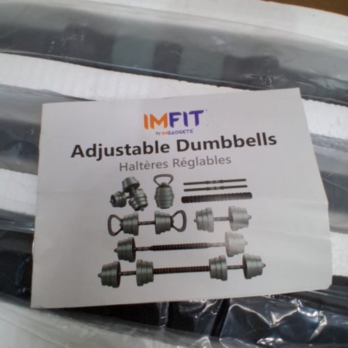 IMFIT ADJUSTABLE DUMBBELL/BARBELL/KETTLEBELL SET - 1.65LBS TO 52LBS - BLACK/GREEN image 4