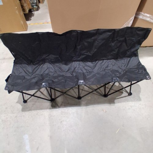 PORTABLE 4 SEAT FOLDING BENCH WITH CARRYING BAG - 63.0" X 17.0" X 32.3" - BLACK (MODEL: GV-DR4B) image 3