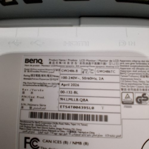 BENQ OFFICE USB HUB MONITOR CODING MODE, IPS, EYE-CARE TECH, ADAPTIVE BRIGHTNESS, HEIGHT ADJUSTABLE, NOISE-CANCELLING MIC, DAISY CHAIN, USB-C - 24" - 1080P - WHITE (MODEL: GW2486TC) image 4