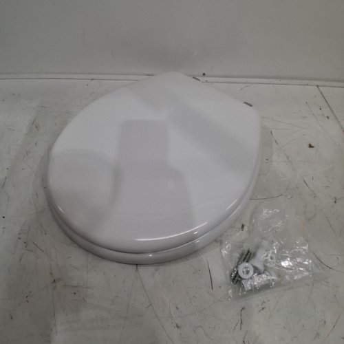 MAYFAIR DURABLE ENAMELED WOODEN ROUND TOILET SEAT - WHITE (MODEL: 844CP 000) image 2