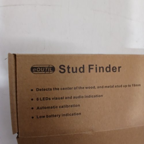 E OUTIL STUD FINDER WALL SCANNER FOR 3/4" THICK WALLS, WOOD & METAL - YELLOW (MODEL: S1102-A22) image 2