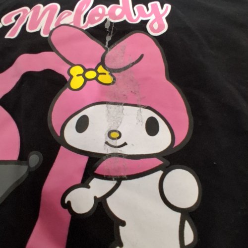 SANRIO MY MELODY AND KUROMI GRAPHIC T-SHIRT - EXTRA LARGE - BLACK image 3