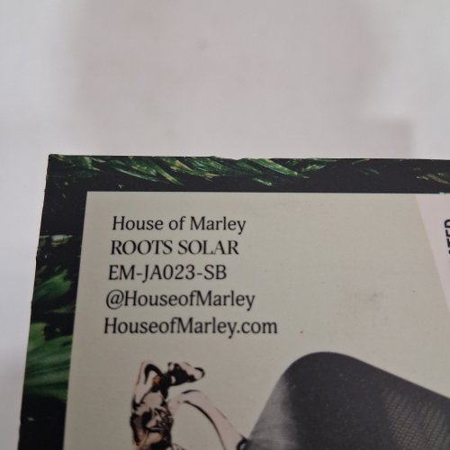 HOUSE OF MARLEY ROOTS SOLAR WATERPROOF PORTABLE BLUETOOTH SPEAKER - UP TO 14HRS PLAYTIME - NATURAL/BLACK (MODEL: EM-JA023-SB) image 4
