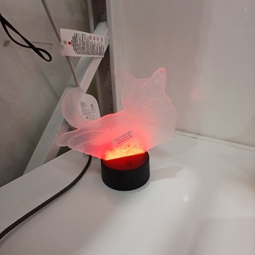 3D ILLUSION COLOR CHANGING CAT LAMP WITH REMOTE CONTROL (MODEL: 8188-KITTEN) image 2
