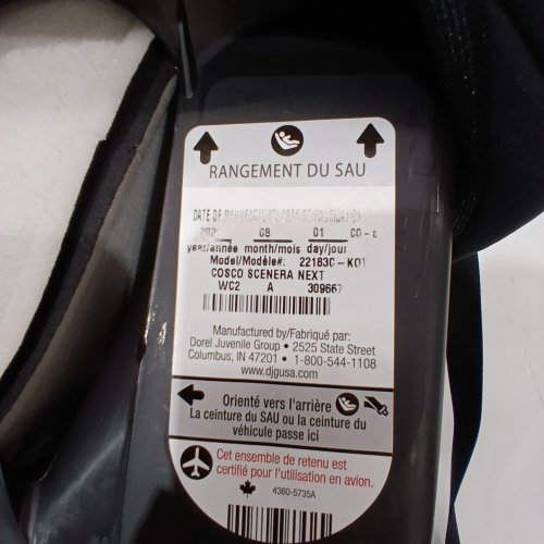 COSCO SCENERA NEXT CONVERTIBLE 5-POINT HARNESS CAR SEAT - BLACKOUT (MODEL: 22183C-KOT) image 2