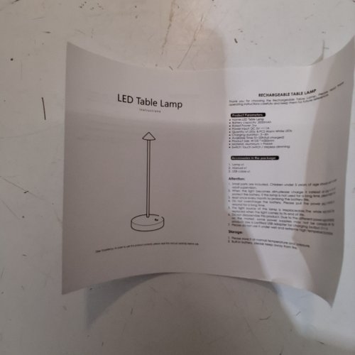 CORDLESS RECHARGEABLE TOUCH LED TABLE LAMP - 3W; 5 V; 11.4" - BROWN image 4