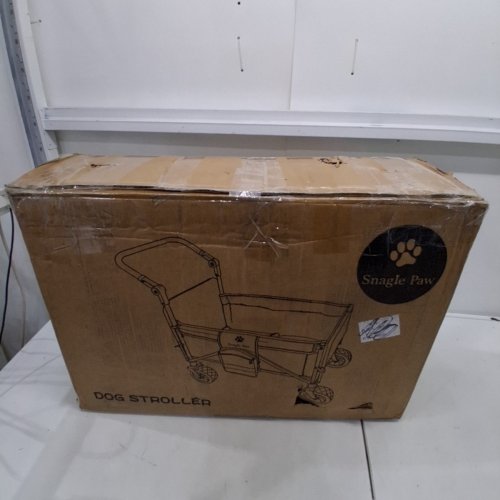 SNAGLE PAW DOG STROLLER/WAGON WITH RAMP AND TAILGATE SIDE POCKETS AND ADJUSTABLE HANDLE HEIGHT - 200LBS MAXIMUM - BLACK/YELLOW image 6