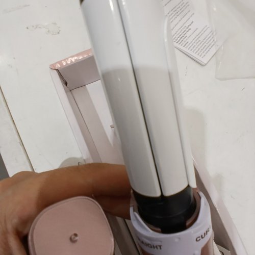 VAV 2-IN-1 PORTABLE ELECTRIC CERAMIC CURLING WAND/STRAIGHTENING IRON - 120 V, 58W - ROSE GOLD (MODEL: VAV-039) image 4