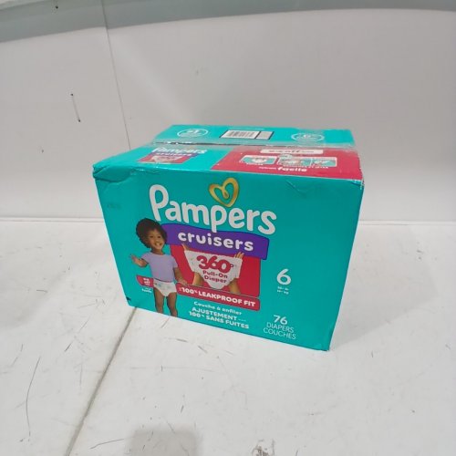 76PK PAMPERS CRUISERS 360° 100% LEAKPROOF GAP-FREE FIT DIAPERS - SIZE 6 image 3