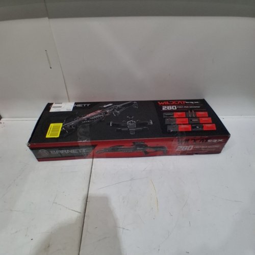 BARNETT WILDCAT CRX LIGHTWEIGHT TATICAL RECURVE CROSSBOW WITH RED/GREEN 3 DOT SCOPE, QUICK DETACH QUIVER & 2 HEADHUNTER BOLTS - 280 FPS - 66LBS - BLACK/RED (MODEL: BAR78232) image 4