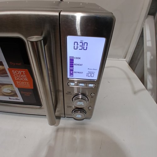 BREVILLE THE SMOOTH WAVE MICROWAVE OVEN WITH SENSOR IQ AND CHILD LOCK - 1.2 CU.FT - BRUSHED STAINLESS STEEL (MODEL: BMO850BSS) image 2