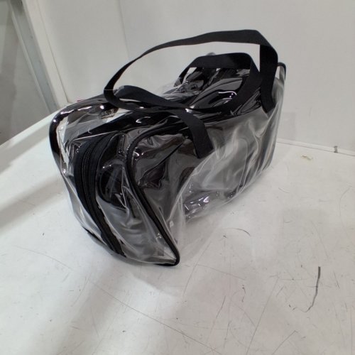 6PC EQUATE CLEAR COSMETIC BAG SET - CLEAR/BLACK image 3