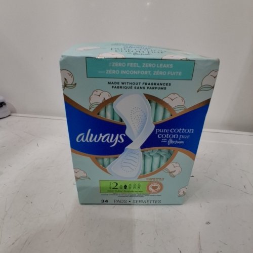 34PK ALWAYS PURE COTTON FLEXFOAM PADS - SIZE 2 HEAVY FLOW image 2