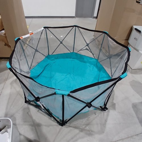 REGALO COLLAPSIBLE PLAY YARD - 5FT X 26" - TEAL (MODEL: 1380 DS) image 2