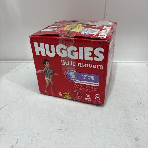 35PK HUGGIES LITTLE MOVERS BABY DIAPERS - SIZE 8 - DISNEY image 4