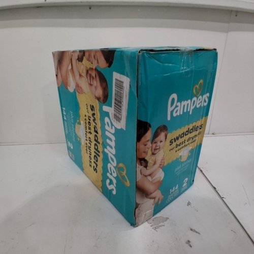 144PK PAMPERS SWADDLERS DISPOSABLE BABY DIAPERS - SIZE 2 (10-22LBS) image 2