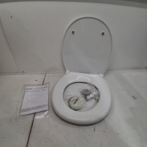 LUXE ROUND COMFORT FIT TOILET SEAT WITH SLOW CLOSE - 16.5" X 14.5" - WHITE (MODEL: TS1008R) image 2