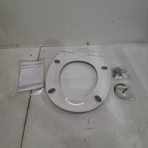 LUXE ROUND COMFORT FIT TOILET SEAT WITH SLOW CLOSE - 16.5" X 14.5" - WHITE (MODEL: TS1008R) image 3