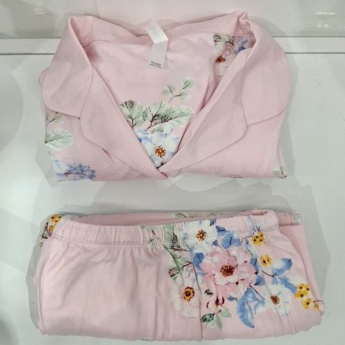 2PC WOMEN'S FLORA NIKROOZ LONG SLEEVE PAJAMA SET - XXL - PINK (STYLE: 1969565) image 2