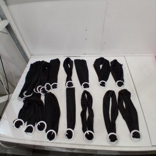 20PK STRETCHY WEDDING CHAIR SASH BANDS WITH BUCKLE - BLACK image 3