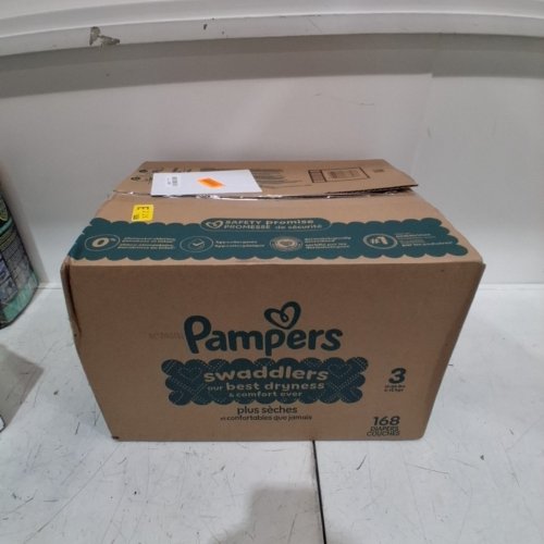 168PK PAMPERS SWADDLERS DISPOSABLE DIAPERS - SIZE 3 (13-26LBS) image 2