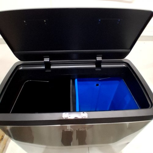 STEP N' SORT MOTION SENSOR DUAL TRASH AND RECYCLING BIN WITH REMOVABLE INNER BINS - 60L - STAINLESS STEEL - (MODEL: SN900602) image 4