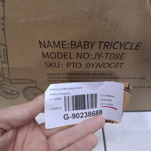 BABEVY 7-IN-1 MUTLI-STAGE TODDLER TRICYCLE - PINK/BLACK (MODEL: JY-T08E) image 3