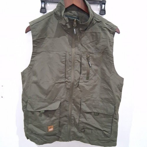 MEN'S OUTDOOR VEST WITH MULTIPLE POCKETS - EXTRA LARGE - OLIVE GREEN image 2