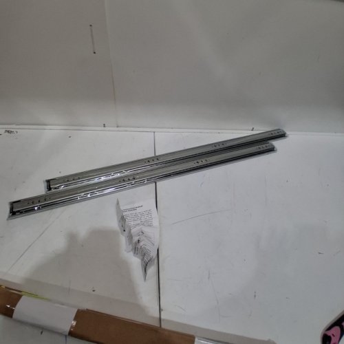 2PK HEAVY DUTY FULL EXTENSION LOCKING DRAWER SLIDES - 36"/ 500LBS CAPACITY - SILVER (MODEL: 7601Z-36") image 2