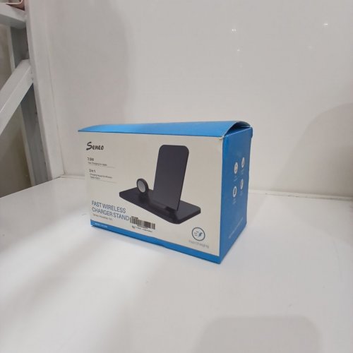 SENEO 2 IN 1 WIRELESS CHARGER STAND FOR APPLE IPHONE AND WATCH - 7.5W - BLACK - (MODEL: PA193B) image 2