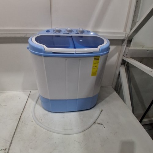 PYLE PURE CLEAN 2-IN-1 MINI PORTABLE WASHER & DRYER MACHINE - 250W - 24" X 22" X 14" - WHITE/BLUE (MODEL : PUCWM22) image 5