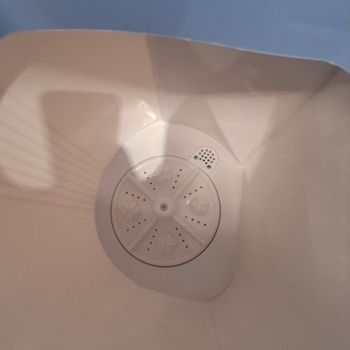 PYLE PURE CLEAN 2-IN-1 MINI PORTABLE WASHER & DRYER MACHINE - 250W - 24" X 22" X 14" - WHITE/BLUE (MODEL : PUCWM22) image 8
