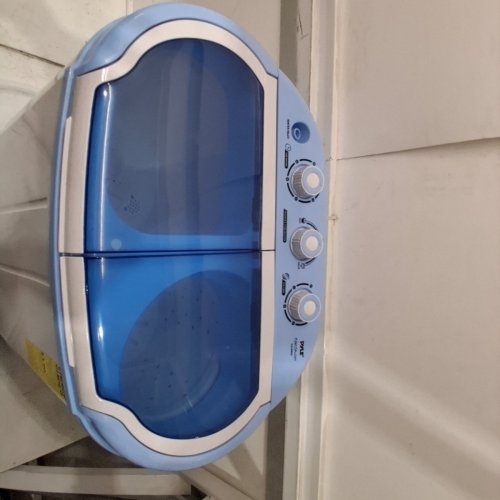 PYLE PURE CLEAN 2-IN-1 MINI PORTABLE WASHER & DRYER MACHINE - 250W - 24" X 22" X 14" - WHITE/BLUE (MODEL : PUCWM22) image 10