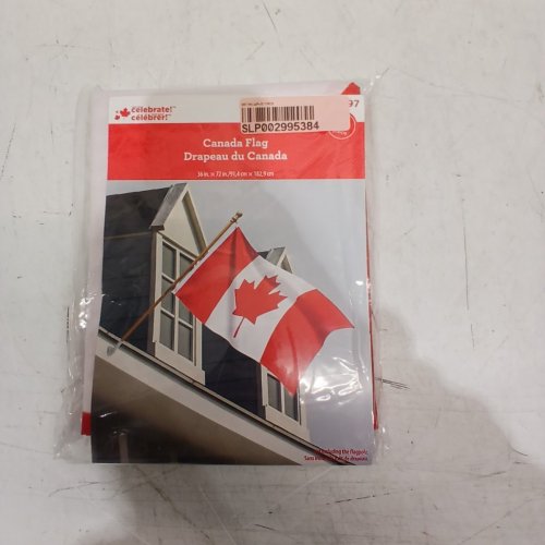 WAY TO CELEBRATE CANADA FLAG - 36" X 72" - RED AND WHITE image 2