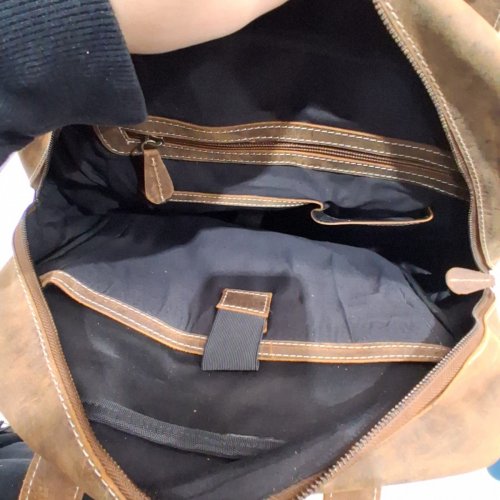 UNISEX MONTOSU GENUINE LEATHER BACKPACK WITH LAPTOP COMPARTMENT - 17" - FULL GRAIN / BROWN image 4