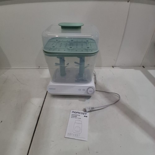 MOMCOZY TRIPLE LAYER BOTTLE STERILIZER AND DRYER BOTTLE STERILIZER COMBO - HOLDS 4 BOTTLES - GREEN/WHITE (MODEL: BS01) image 3