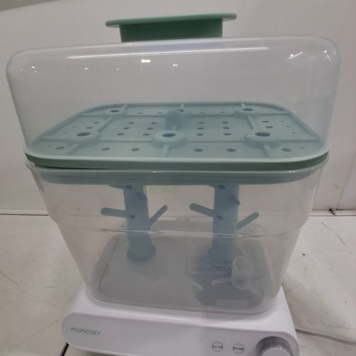 MOMCOZY TRIPLE LAYER BOTTLE STERILIZER AND DRYER BOTTLE STERILIZER COMBO - HOLDS 4 BOTTLES - GREEN/WHITE (MODEL: BS01) image 4