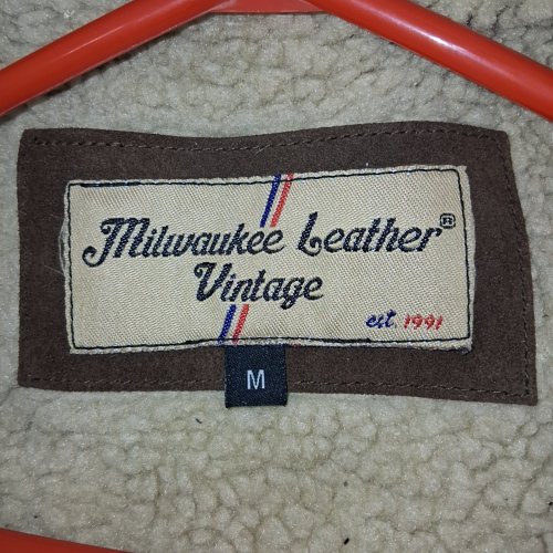 MEN'S MILWAUKEE LEATHER SHERPA COLLAR JACKET - MEDIUM - BROWN - (STYLE: SFM1817 ) image 3