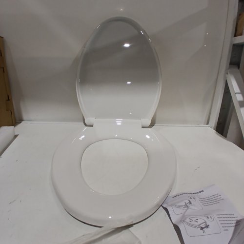 SAILTOK ELONGATED TOILET SEAT WITH SOFT CLOSE - WHITE - (MODEL:USAR104) image 3