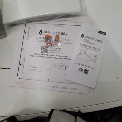 BREEZE EASY EASY INSTALL BATHROOM FAN - 50/80/110 CFM - WHITE (MODEL:5192227) image 3