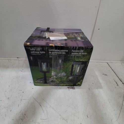 4PK GTX NATURALLY SOLAR POWERED 25LM PATHWAY LIGHTS - 4"X4"X23"- BLACK (MODEL: 1937955) image 6