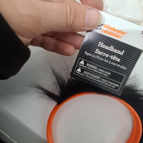 3PK HALLOWEEN GHOST HEADBANDS - ORANGE/BLACK/ WHITE image 3