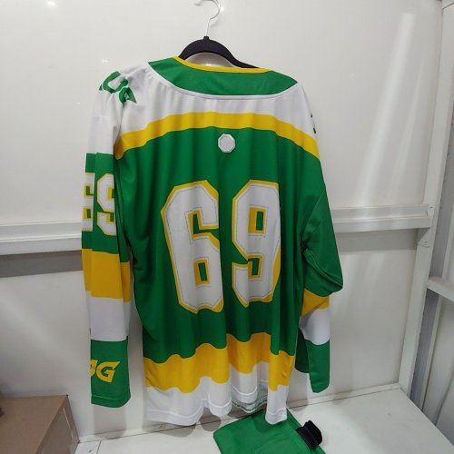 MENS LUG NORTHERN STARS HOCKEY JERSEY AND SOCKS - #69 - EXTRA LARGE - GREEN image 5