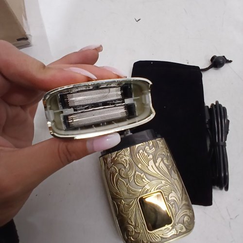 MEN'S UFREE ELECTRIC DOUBLE FOIL ADJUSTABLE SPEED 2 HEAD BEARD & HEAD TRIMMER/SHAVER - GOLD (MODEL: U-1668) image 3