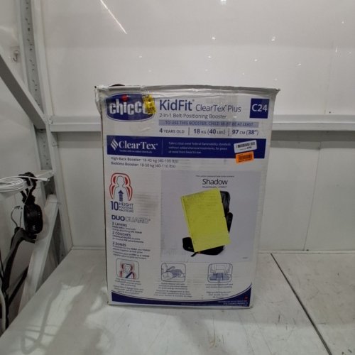 CHICCO KIDFIT CLEARTEX PLUS 2-IN-1 BELT-POSITIONING BOOSTER CAR SEAT - FOR CHILDREN AGED 4 YEARS AND UP - 40-110 LBS. - SHADOW/BLACK & GREY (MODEL: 8708927) image 7
